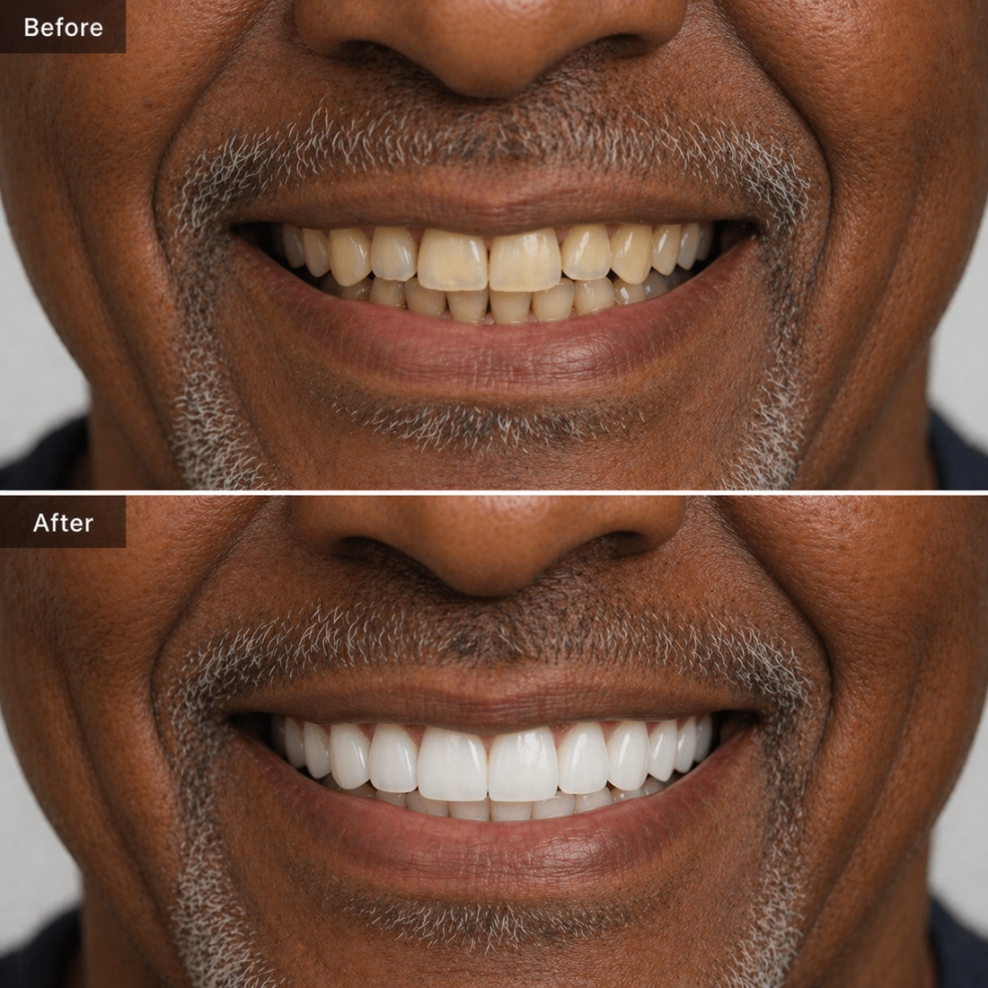 Before and after real riverside dental implants transformations case